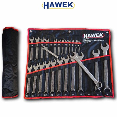 Комплект звездогаечни ключове 25 части 6-36 мм. HAWEK