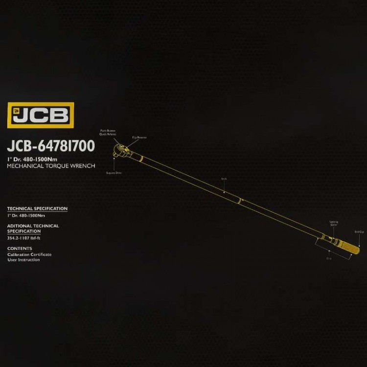 Динамометричен ключ 1" 480 - 1500 Nm JCB-64781700 Динамометричен ключ 1" 480 - 1500 Nm JCB-64781700