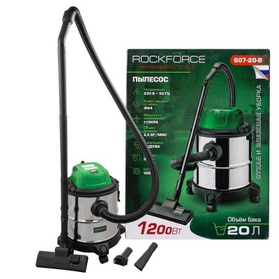 Прахосмукачка за сухо и мокро почистване 20 литра 1200W ROCKFORCE Прахосмукачка за сухо и мокро почистване 20 литра 1200W ROCKFORCE