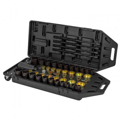 Хидравличен комплект за монтаж/демонтаж на шарнири, втулки, лагери, семеринги и други 49 части JCB Хидравличен комплект за монтаж/демонтаж на шарнири, втулки, лагери, семеринги и други 49 части JCB