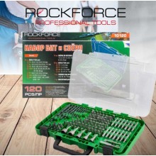 Комплект битове и свредла 120 части ROCKFORCE 