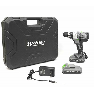 Комплект акумулаторен винтоверт 24 V + 111 броя инструменти HAWEK Комплект акумулаторен винтоверт 24 V + 111 броя инструменти HAWEK