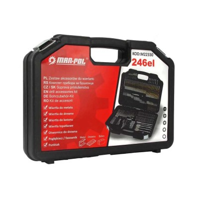 Комплект битове и свредла Mar-Pol 246 части Комплект битове и свредла Mar-Pol 246 части