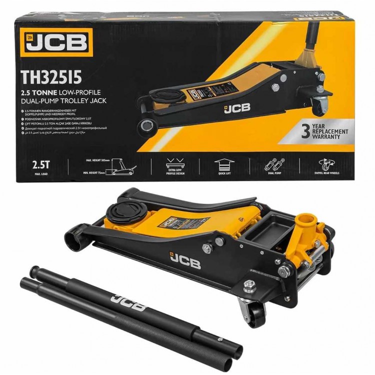 Хидравличен крик тип Крокодил JCB ТН32515 77-505 мм. 2,5 тона с 2 помпи Хидравличен крик тип Крокодил JCB ТН32515 77-505 мм. 2,5 тона с 2 помпи