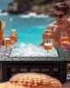 Градинска маса 3 в 1 "Fire Pit" - BBQ, камина и ледарка