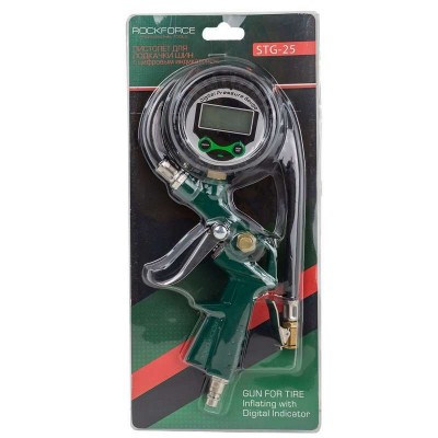 Пистолет за напомпване на гуми с цифров манометър ROCKFORCE Пистолет за напомпване на гуми с цифров манометър ROCKFORCE