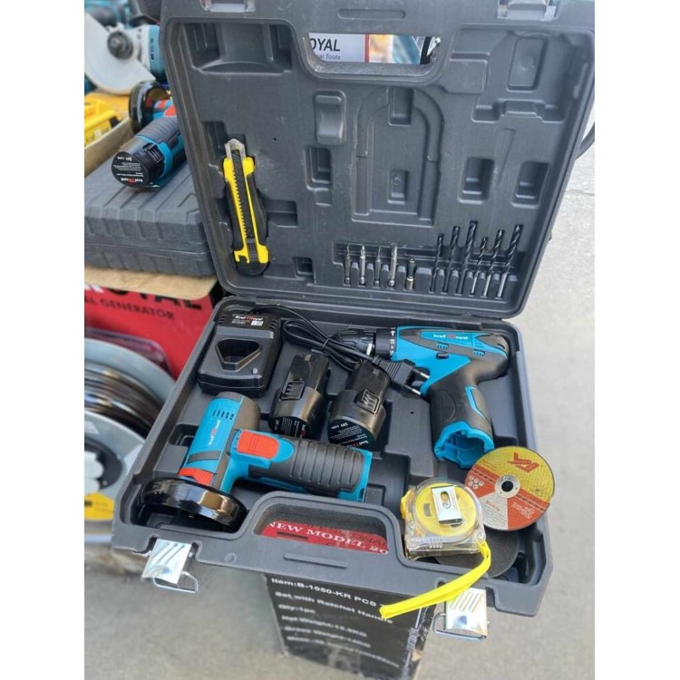 ПРОМО ПАКЕТ Акумулаторни мини ъглошлайф и винтоверт KRAFTROYAL ПРОМО ПАКЕТ Акумулаторни мини ъглошлайф и винтоверт KRAFTROYAL