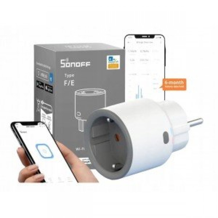 Смарт контакт с Wi-Fi управление Sonoff S60TPF Смарт контакт с Wi-Fi управление Sonoff S60TPF