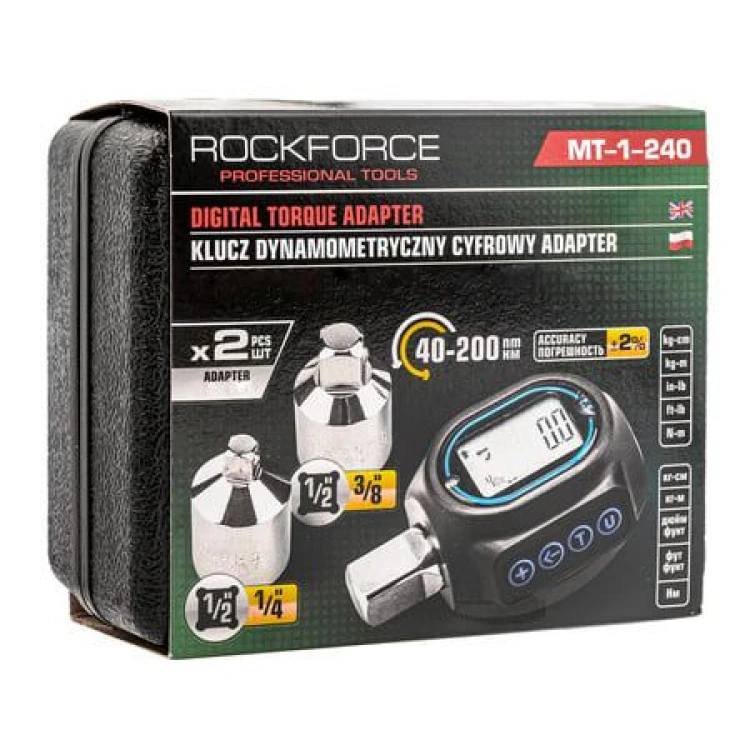 Цифров динамометричен адаптер 1/2" 40-200Nm ROCKFORCE Цифров динамометричен адаптер 1/2" 40-200Nm ROCKFORCE