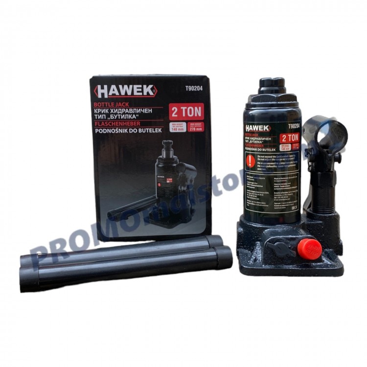 Хидравличен крик HAWEK T90204 тип бутилка 2 тона Хидравличен крик HAWEK T90204 тип бутилка 2 тона