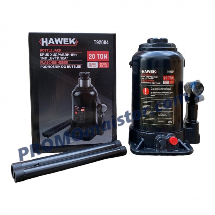 Хидравличен крик HAWEK Т92004 тип бутилка 20 тoна Хидравличен крик HAWEK Т92004 тип бутилка 20 тoна