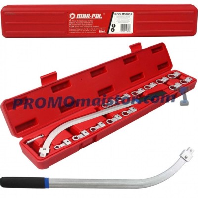 Комплект ключ за ремъчни ролки и накрайници 15 части MARPOL Комплект ключ за ремъчни ролки и накрайници 15 части MARPOL