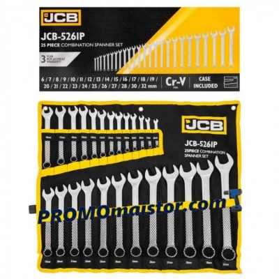 Комплект звездогаечни ключове JCB 25 части 6 - 32 мм Комплект звездогаечни ключове JCB 25 части 6 - 32 мм