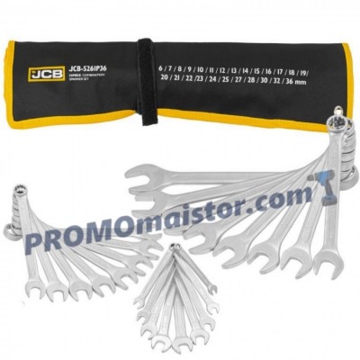 Комплект звездогаечни ключове JCB 25 части 6 - 36 мм Комплект звездогаечни ключове JCB 25 части 6 - 36 мм