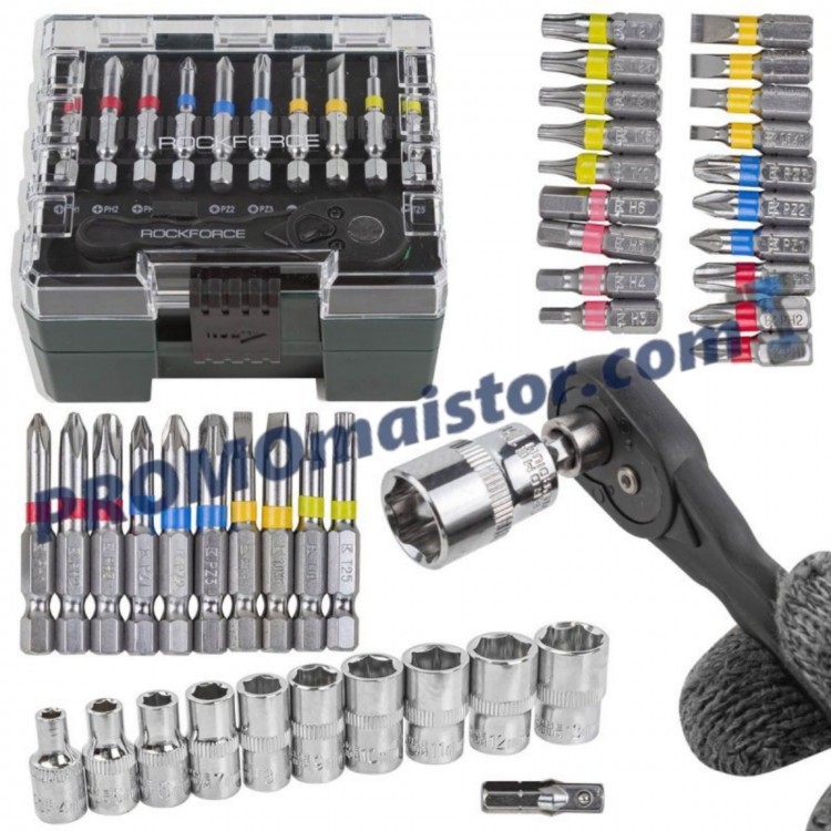 Мини гедоре 1/4" 41 части ROCKFORCE Мини гедоре 1/4" 41 части ROCKFORCE