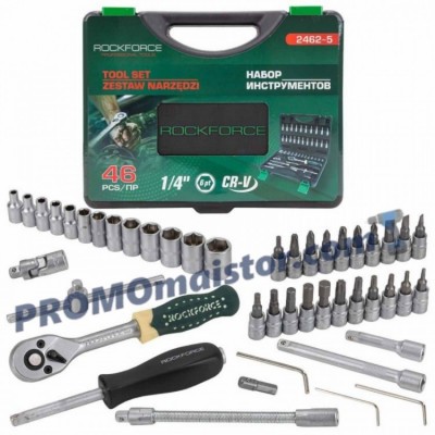 Гедоре 1/4" 46 части ROCKFORCE Гедоре 1/4" 46 части ROCKFORCE