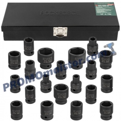 Ударни вложки 1/2", 20 части ROCKFORCE (8-32mm) Ударни вложки 1/2", 20 части ROCKFORCE (8-32mm)