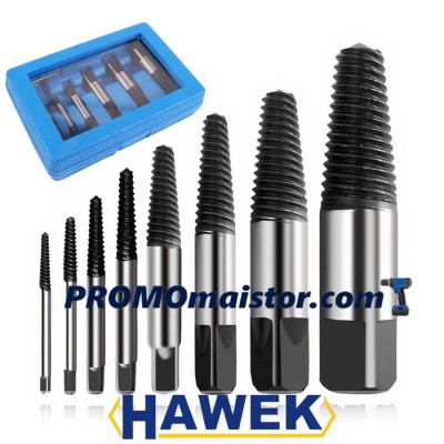 Екстрактори за болтове и скъсани ВИК части 8 части HAWEK Екстрактори за болтове и скъсани ВИК части 8 части HAWEK