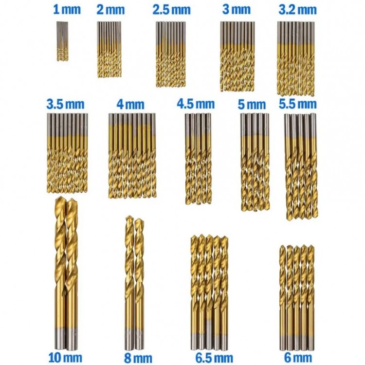 Професионален комплект свредла за метал HAWEK – 100 части Професионален комплект свредла за метал HAWEK – 100 части