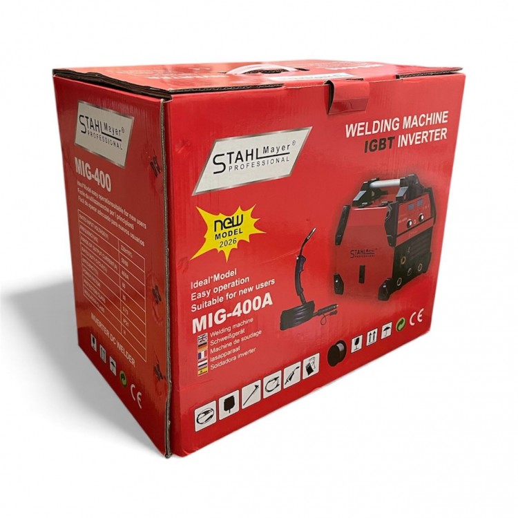 Телоподаващ апарат MIG, MAG, MMA за заваряване без газ 400А STAHLMAYER-RED Телоподаващ апарат MIG, MAG, MMA за заваряване без газ 400А STAHLMAYER-RED
