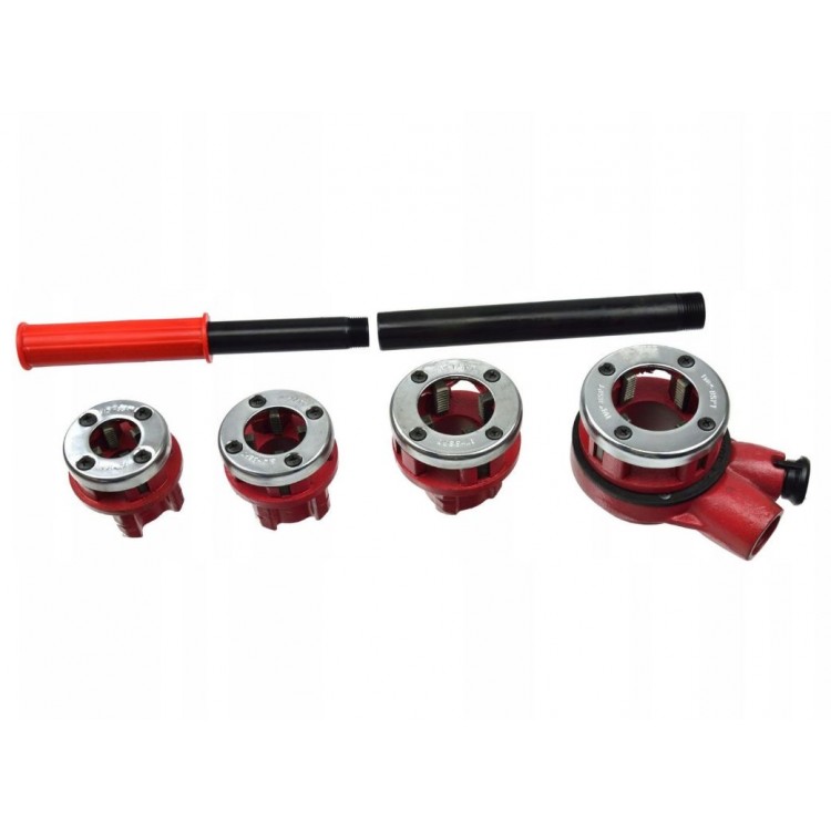 Комплект винторезка с 4 глави – 1/2″, 3/4″, 1″, 11/4″ HAWEK