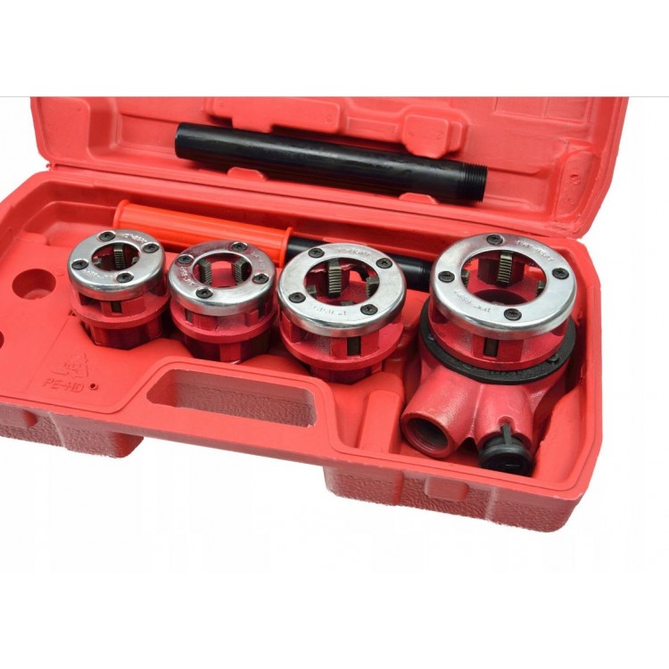 Комплект винторезка с 4 глави – 1/2″, 3/4″, 1″, 11/4″ HAWEK