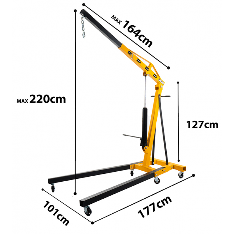 Хидравличен сгъваем кран за двигатели тип жираф 2 тона JCB Хидравличен сгъваем кран за двигатели тип жираф 2 тона JCB