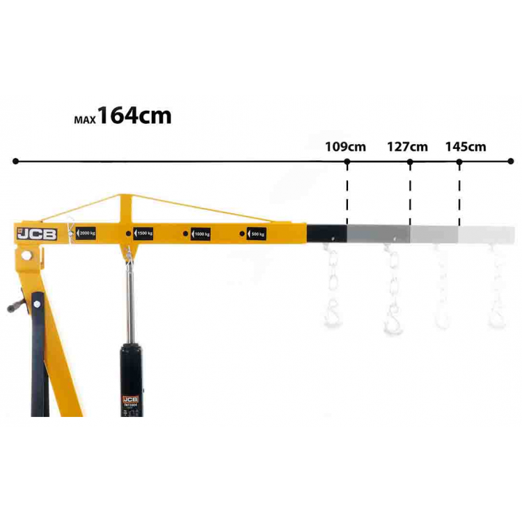 Хидравличен сгъваем кран за двигатели тип жираф 2 тона JCB Хидравличен сгъваем кран за двигатели тип жираф 2 тона JCB