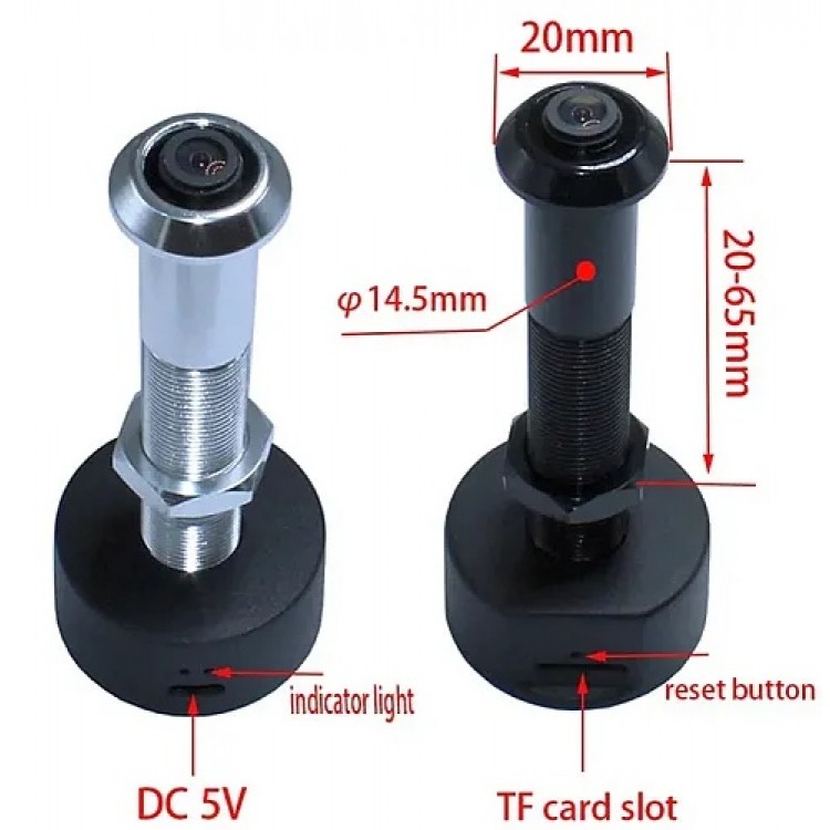 WiFi смарт камера за врата – шпионка с широкоъгълен обектив и нощно виждане WiFi смарт камера за врата – шпионка с широкоъгълен обектив и нощно виждане