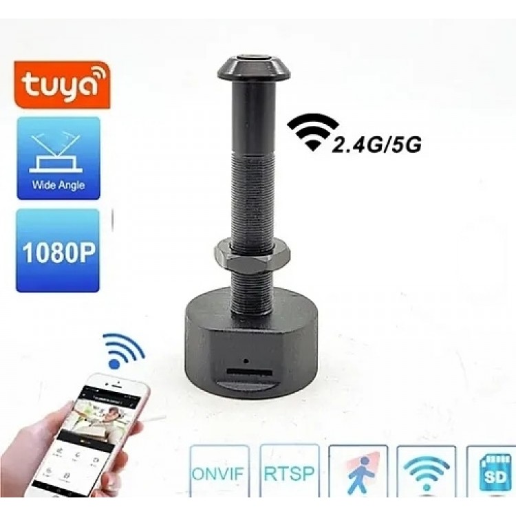 WiFi смарт камера за врата – шпионка с широкоъгълен обектив и нощно виждане WiFi смарт камера за врата – шпионка с широкоъгълен обектив и нощно виждане