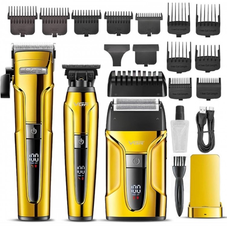 Комплект 3в1 машини за подстригване на брада и коса VGR V-694 Комплект 3в1 машини за подстригване на брада и коса VGR V-694