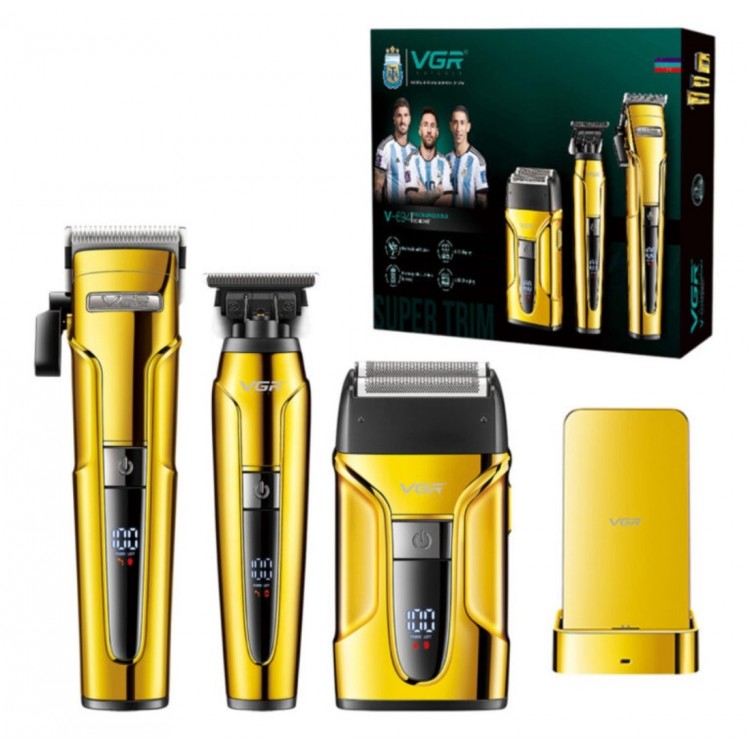 Комплект 3в1 машини за подстригване на брада и коса VGR V-694 Комплект 3в1 машини за подстригване на брада и коса VGR V-694
