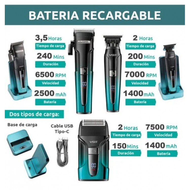 Комплект машини за подстригване на брада и коса VGR V-694 Комплект машини за подстригване на брада и коса VGR V-694