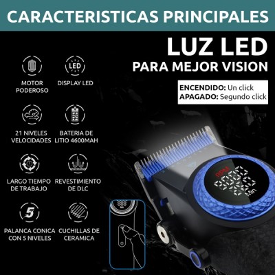 Професионална машинка за подстригване VGR PRO V-001 Blue Edition Професионална машинка за подстригване VGR PRO V-001 Blue Edition