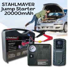 Автомобилен стартер с компресор STAHLMAYER Jump Starter 20000mAh 