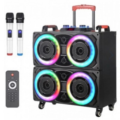 Безжична светеща караоке тонколона NDR-8888 4x8" Безжична светеща караоке тонколона NDR-8888 4x8"