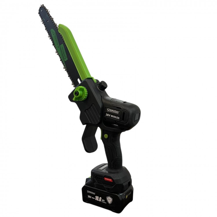 Акумулаторна резачка STAHLMAYER 36V 10AH с дисплей, 2 батерии и 2 вериги, 30 см шина