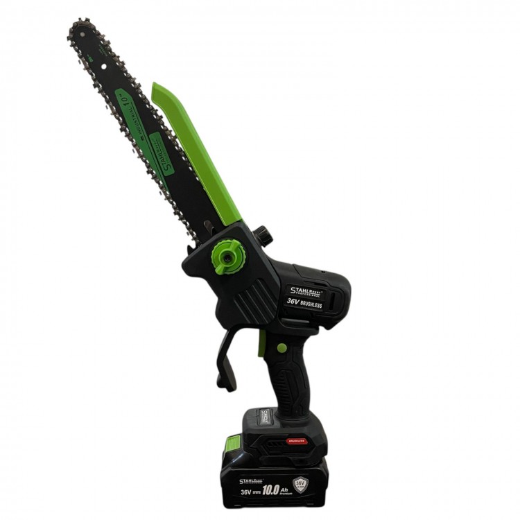 Акумулаторна резачка STAHLMAYER 36V 10AH с дисплей, 2 батерии и 2 вериги, 30 см шина