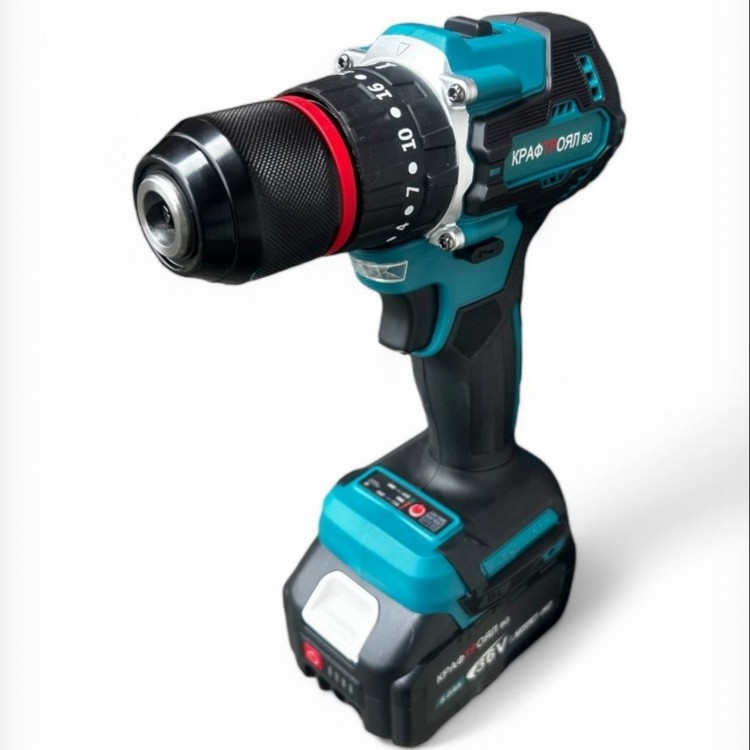 Комплект от акумулаторен ъглошлайф и винтоверт KraftRoyal 36V 8Ah