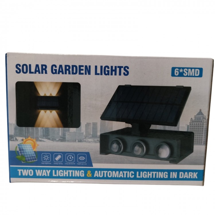 Двупосочна соларна лампа с 6 диода