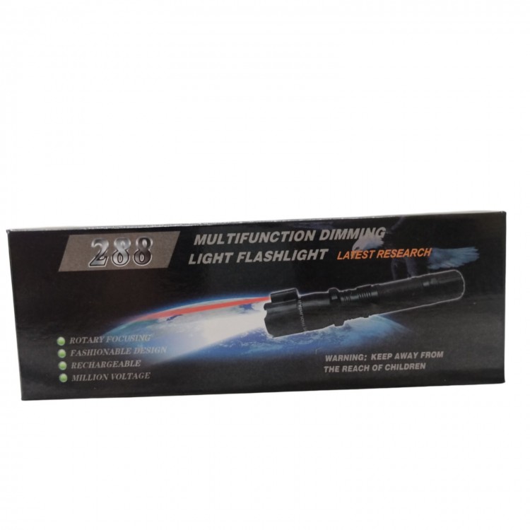 Акумулаторен фенер с лазер и електрошок 288 Акумулаторен фенер с лазер и електрошок 288
