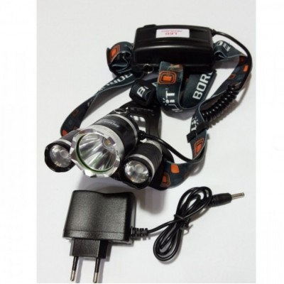 Мощен челник за глава с 3 LED диода Boruit