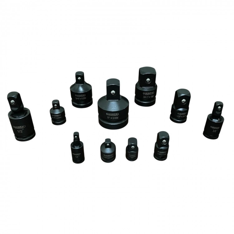 Ударни адаптери – преходници и карета за гедоре 11 части HAWEK