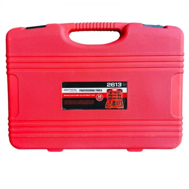Комплект за прибиране на спирачни цилиндри KraftRoyal 35 части Комплект за прибиране на спирачни цилиндри KraftRoyal 35 части