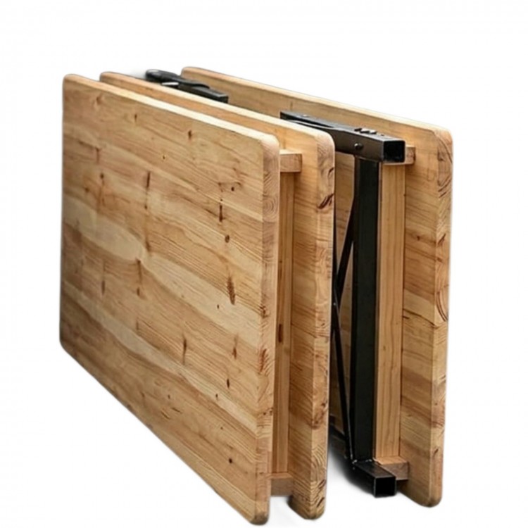 Сгъваем дървен градински комплект – маса с две пейки (167 см) Сгъваем дървен градински комплект – маса с две пейки (167 см)