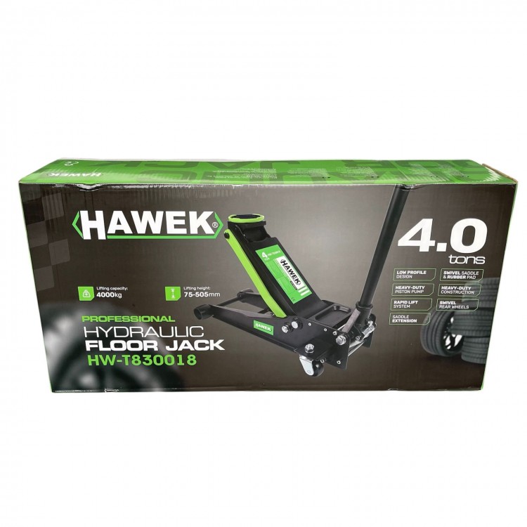 Професионален нископрофилен крик 4 тона с две помпи HAWEK T830018