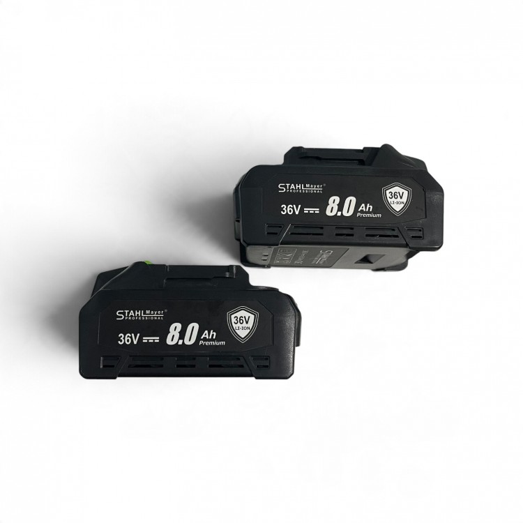 Акумулаторен листосъбирач 3 в 1 STAHLMAYER 36V + 36V, 2 × 8.0 Ah, с 2 торби по 40 литра Акумулаторен листосъбирач 3 в 1 STAHLMAYER 36V + 36V, 2 × 8.0 Ah, с 2 торби по 40 литра