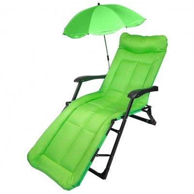 Сгъваемо походно легло тип шезлонг с чадър Сгъваемо походно легло тип шезлонг с чадър
