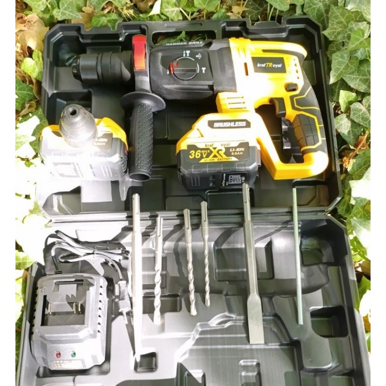 Акумулаторен перфоратор 36V 8Ah с 2 батерии Акумулаторен перфоратор 36V 8Ah с 2 батерии