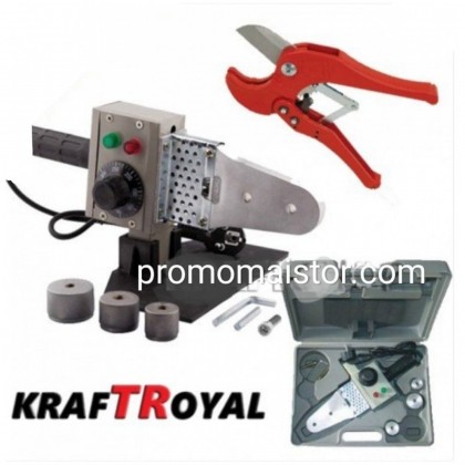 Комплект от лепачка и ножица за ППР тръби KRAFTROYAL Комплект от лепачка и ножица за ППР тръби KRAFTROYAL